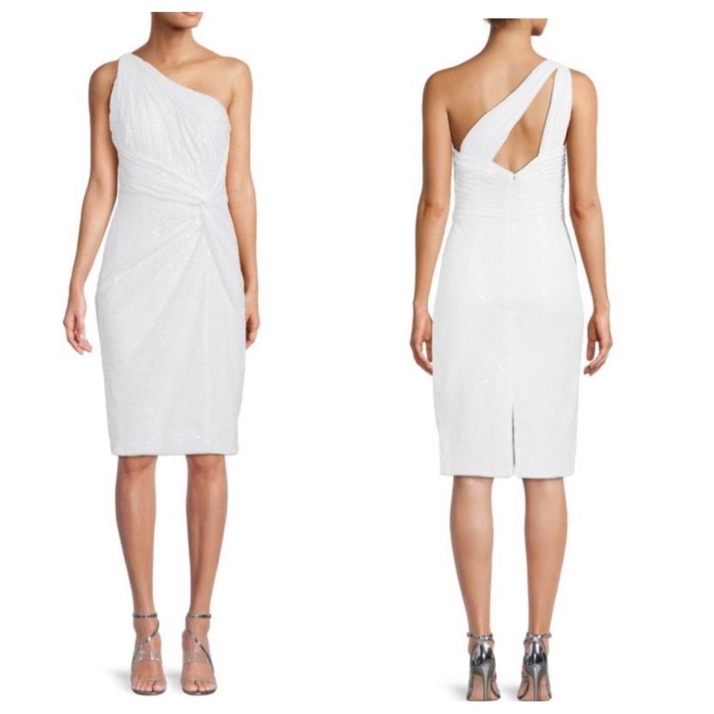 RENE RUIZ COLLECTION One-Shoulder Sequin Dress